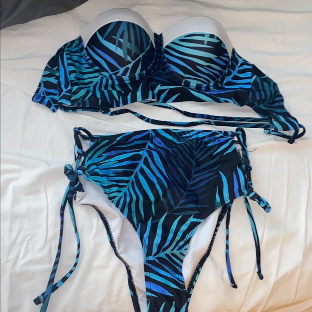 2 piece high waisted bathing suit